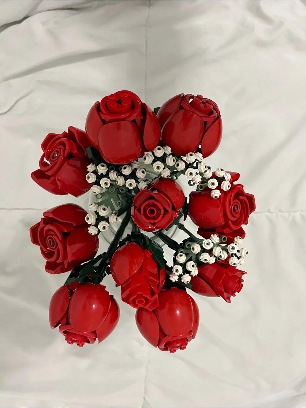 Lego red roses already built comes with vase